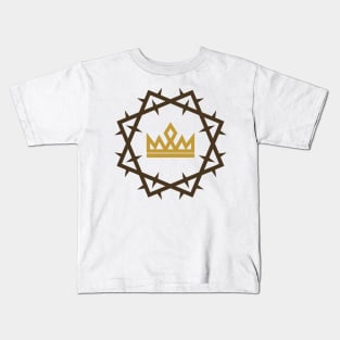 Christian illustration. Crown of the Lord framed with a crown of thorns. Kids T-Shirt